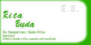 rita buda business card